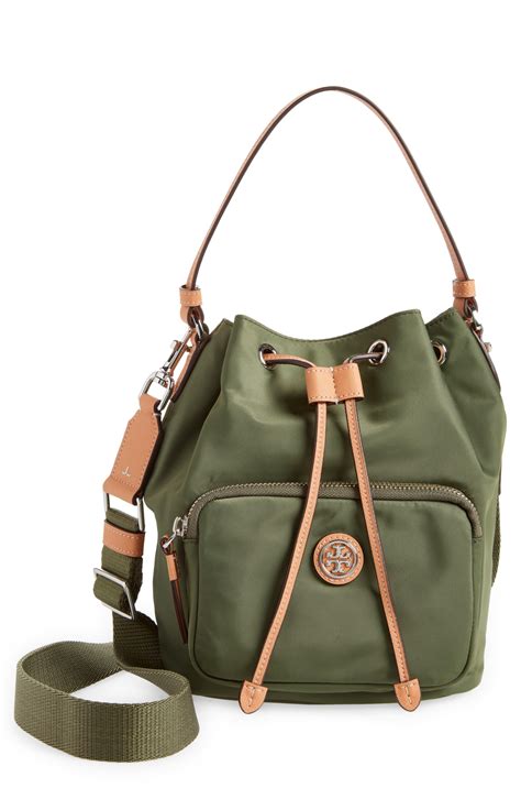 tory burch bucket nylon bag.